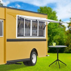50″L x 30″W Concession Stand Serving Window Food Truck Service Awning Aluminum