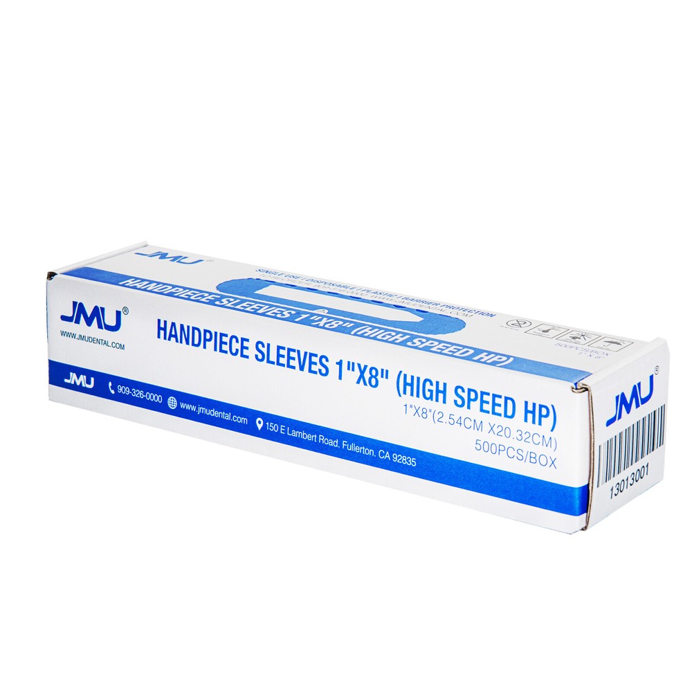 JMU 500pcs Dental Low/High Speed Handpiece Clear Cover Sleeves 1″x8″ Barrier