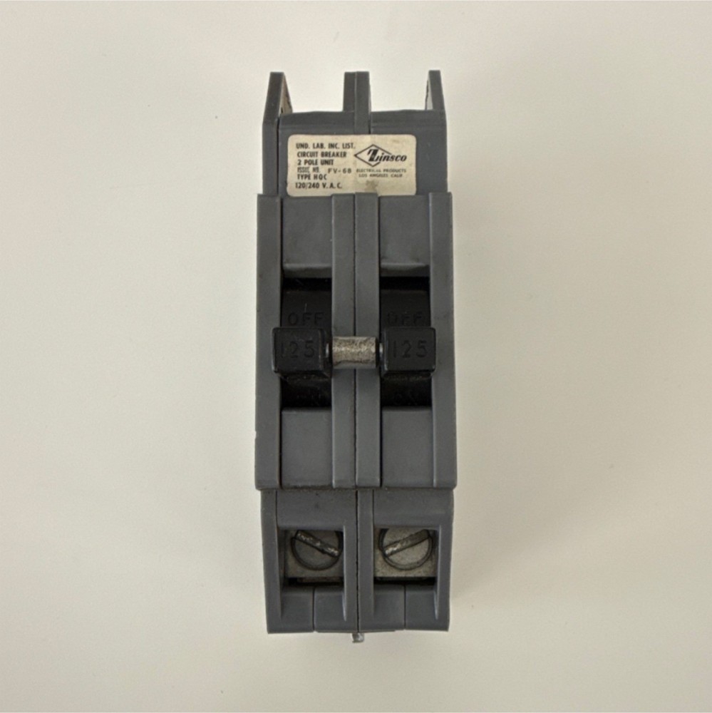 Zinsco HQC 2-Pole 125A Circuit Breaker 120/240V Branch Circuit Switch