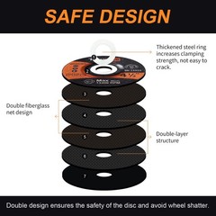 Grinding Wheels 5 Pack 4.5in Discs Angle Grinder Metal Stainless Steel Stone