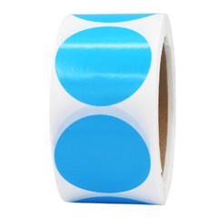 Circle Dot Stickers | 2″ Inches Round – 500 Pack | Pick One Color