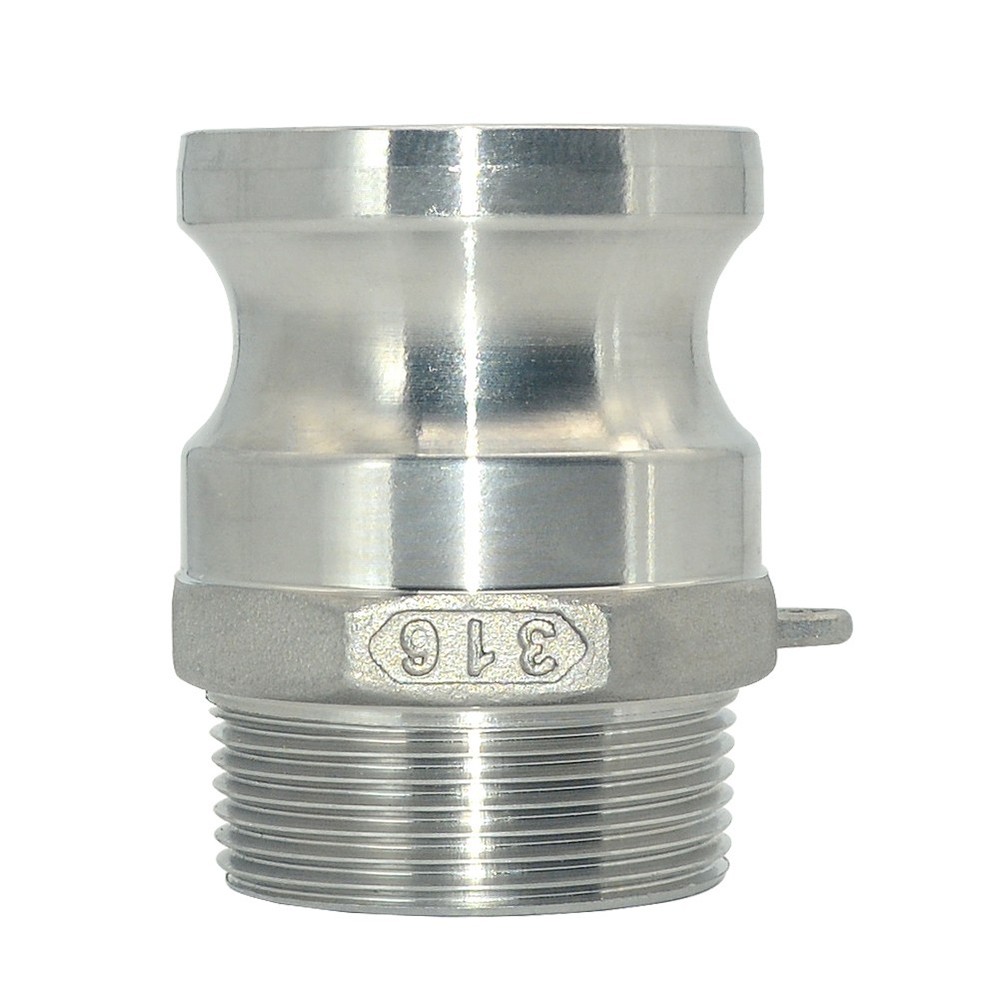 1-1/2″ 1.5″ inch Type F Camlock Male Adapter to Male NPT Stainless Steel Fitting