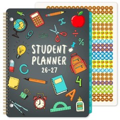 Student Planner 2026-2027 – Academic Year School 11 X 9 inches, Black