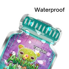 100X Vibrant Print Jar Mylar Storage Bag 3.5g Resealable Airtight Zipper Pouches