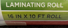 5 Rolls Scotch Self-Seal Laminating Sheets Single Sided 16-Inches x 10-Foot Roll