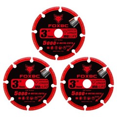 3″ Diamond Cut Off Wheel – 5000+ Cuts on Metal, Rebar, Stainless Steel – 3 Pack