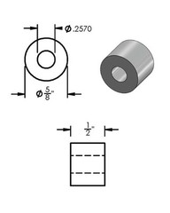 Aluminum Spacer Black 5/8″ OD x 1/4″ ID x Choose Your Length, Round Spacer Un…
