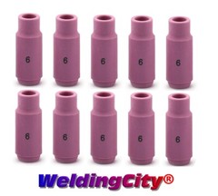 WeldingCity® 10-pk Alumina Ceramic Cup 10N48 #6 3/8″ TIG Welding Torch 17/18/26
