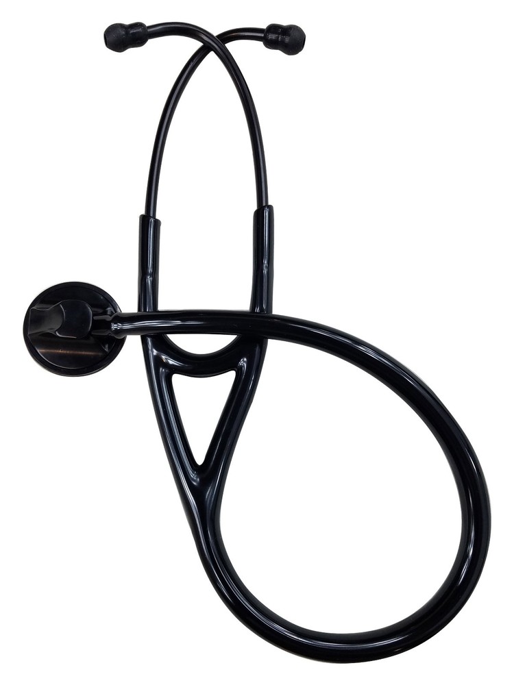 Cardiology Stethoscope Tunable Diaphragm Black Edition Single Head Professional