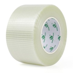 Heavy Duty 3″ x 60yd Transparent Strapping Tape – Reinforced Fiberglass, Strong