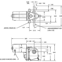 Dayton 1Lpz6 Ac/Dc Gearmotor, 90 Rpm, 115V, Open Vented