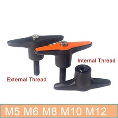 M5 M6 M8-M12 Plastic Tee Wing Knob T-Shape Clamping Thumb Screw Hand Grip Bolt