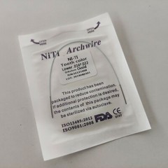 5 Packs Dental Super Elastic Niti Arch Wire White Color Rectangular Wire Oval