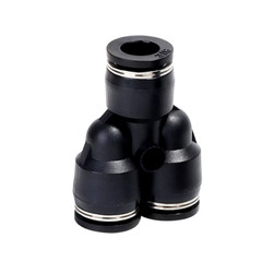 Air Line Union Push To Connect Fittings Y-Spliter For 3/8″ OD Pneumatic 10Pcs