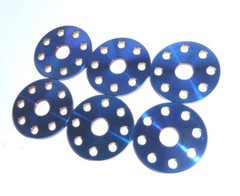 Titanium M6 FLAT DRILLED WASHER BURNT BLUE CAR BIKE KART BOAT SKI NO RUST 23 DIA