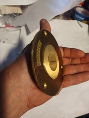 Raco Hubbell 3-7/8″ Round Box Brass Floor Box Cover S-2625 2-1/8 Inch Opening