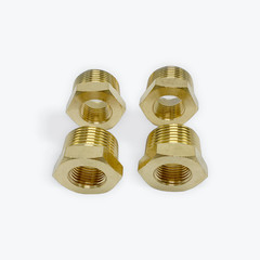 4 Pk Hex Reducer Bushing 1″ Male x 1/2″ Female NPT Adapter Pipe Fitting Brass