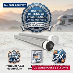 Oneness 369 RV Water Heater Anode Rod 2-Pack, 2 Years Warranty – 9.25″ x 3/4″ NP