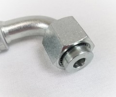 (6) -06 90 ORFS Female Hydraulic Fitting X 3/8″ ID Hose – 1J943-6-6 – Flat Face