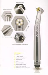 Dental Shadowless High Speed LED Handpiece 5 Water Spray Push Button Fit KAVO CE