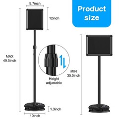 2 Pack Sign Holder Stand 8.5×11 Inch, Adjustable Floor Standing Sign Holder, …