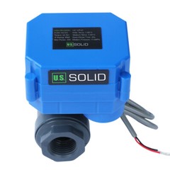 U.S. Solid Motorized Ball Valve 1/2 inch UPVC 9-24V AC/DC