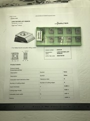 WALTER LNHU160708R-L55T WSM35S 10pcs Carbide Inserts NEW/OLD STOCK