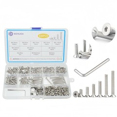 WZHUIDA 630 Pcs M3 Screws Assortment Kit, 630Pcs, Sliver
