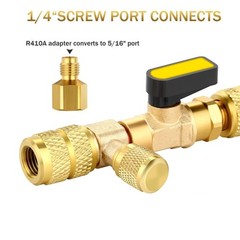 HVAC Tool AC Schrader Valve Core Remover Dual Size 5/16″&1/4″ Port Installer