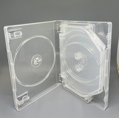 2 PCS NEW HIGH QUALITY 27MM MULTI-8 DISC DVD CASE, M-LOCK HUB, CLEAR, DB27-8C