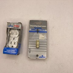 Leviton 5225-WSP Combo Switch and Receptacle, White (quilet switch gift)🔔