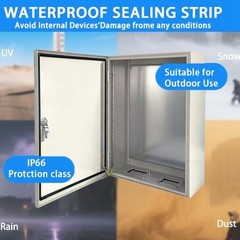 10x8x6″ 1.5mm Steel Enclosure IP66 Waterproof Wall Mount Indoor Outdoor