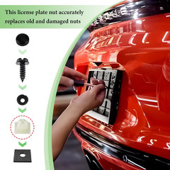 50Pcs Nylon License Plate Screw Inserts Self Tapping Threaded Retainers