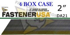 DA21 15 Gauge BRITE Angled Finish Nails 34 Degree 2″ (4M ct) (Case of 4)