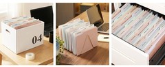 File Folders Letter Size Red, 100 Pack Manilla Folders 8.5 x 11 1/3-Cut Tabs,