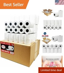 German 50 Rolls Thermal Paper – 3 1/8″ x 119 ft – BPA Free, Recyclable