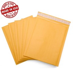 Yellow Kraft Air Bubble Mailer Padded Envelope Size 0 1 2 3 4 5 6 7 00 000 DVD