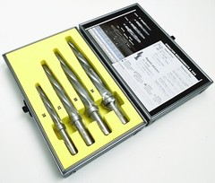 HSS M2 Taper Chucking Reamer Spiral Flute 4Pcs Set 3/8″-1/2″-5/8″-3/4″ cut hole