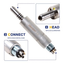 SANDENT Dental Low Speed Air Motor 6Holes Fiber Optic LED Inner Water Channel MX