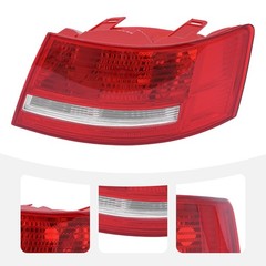 2006-2008 Audi A6 S6 Quattro Halogen Tail Lights Red Clear Lens Red Housing