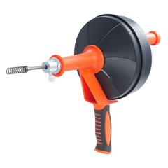 VEVOR Drain Clean 25ft 1/4″ Drum Plumbing Drain Snake Clog Remover Manual-feed
