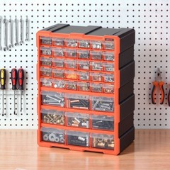 VEVOR 39-Drawer Storage Organizer Plastic Drawer Parts Storage Cabinet Stackable