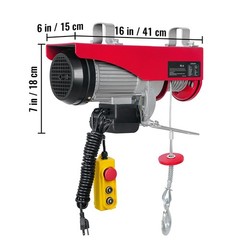 Uimoso Electric Hoist 1760lbs Crane Winch with Wired Remote Control 1450W 110V