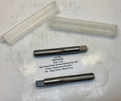 (Qty 2) WESTWARD M10 x 1.00 HSS Ground Bottoming Tap – 4 Flute – D6 – Fine –