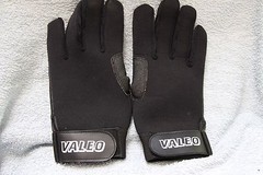 Pair of Valeo GAFS Full Finger Anti Vibration Work Gloves Leather Spandex Large