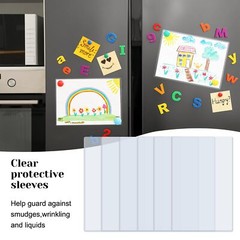 12 Pack 8.5″ x 14″ Rigid Print Protectors Clear Waterproof Hard Plastic Page …