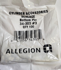 (100-Pk) Schlage Allegion Everest Series Bottom Pin Nickel Silver #3 34-303