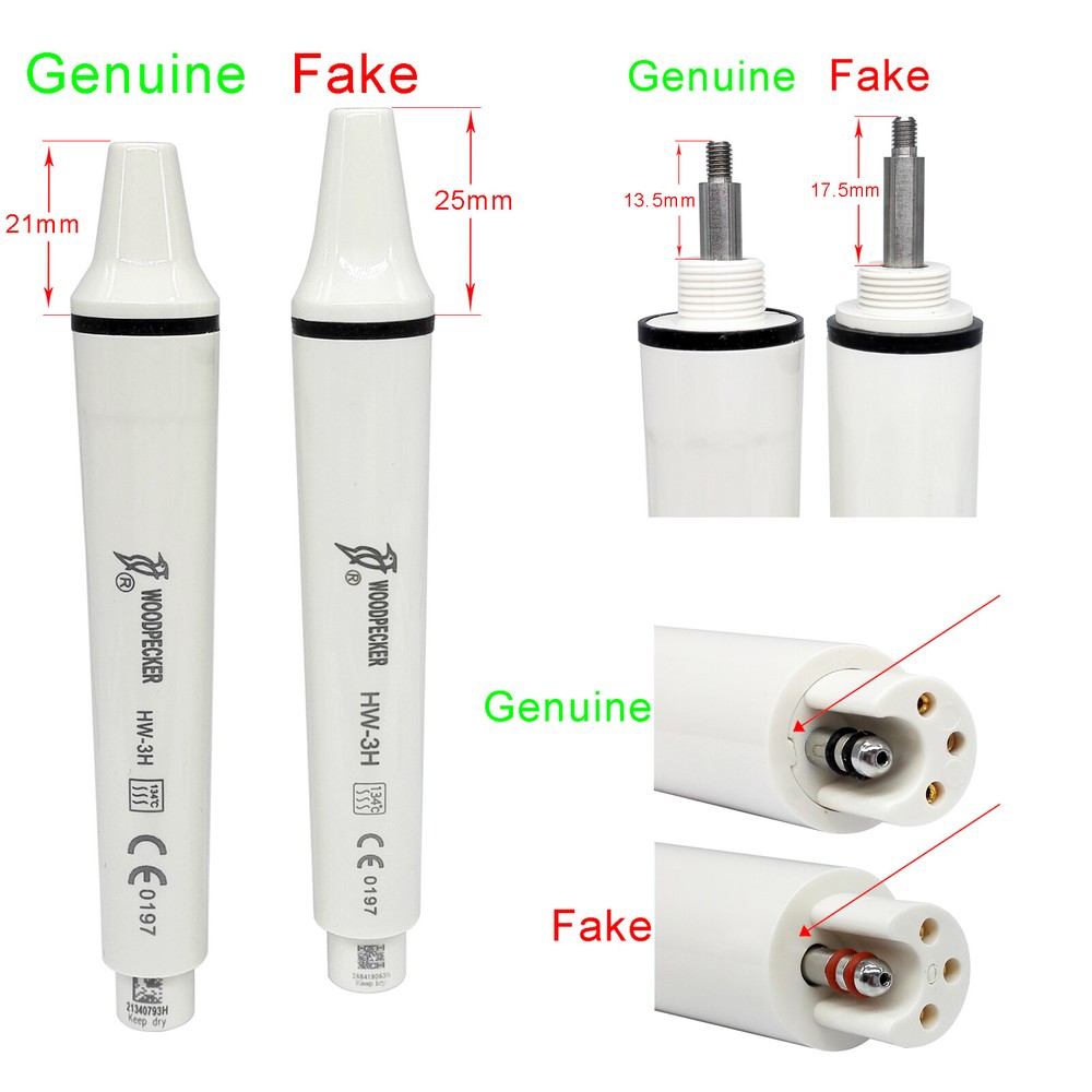 Dental Woodpecker Ultrasonic Scaler HW-5L HW-3H Handpiece EMS G1 P1 Tips