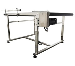 59×35.4″PVC Conveyor System w/Double Guardrails 55-66Lbs Load Packing Equipment