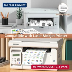 Half Sheet Labels, 2 per Sheet, 25 Sheets, 50 Labels, 8.5″ x 5.5″ Shipping Label